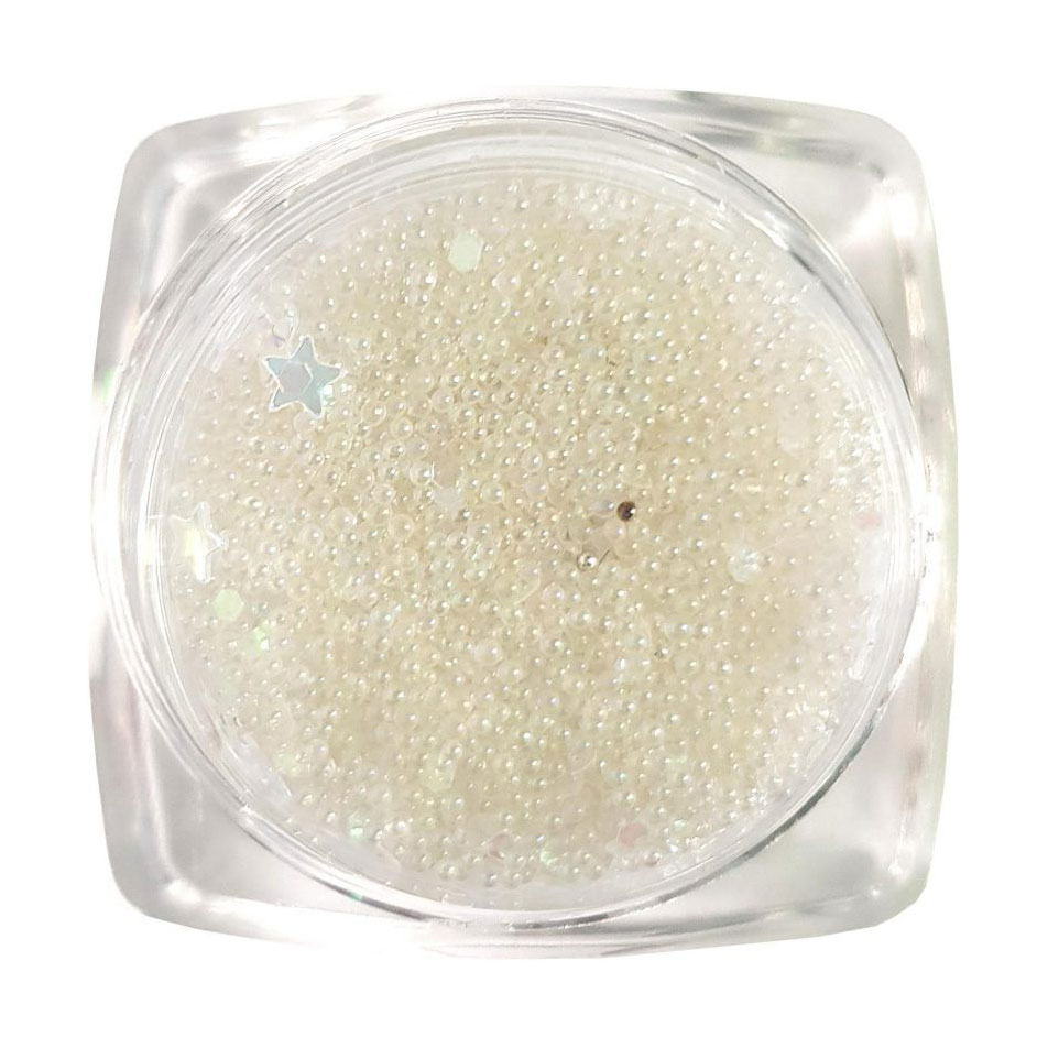 Бульйонки для декору нігтів Nails Molekula Professional Прозорі з декором, 4 г (ML1097)