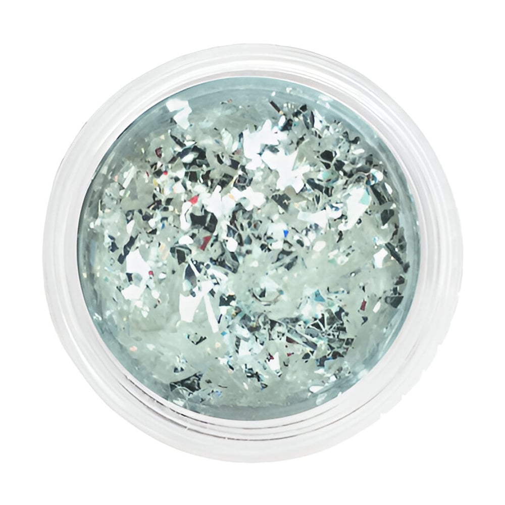 Паєтки для декору нігтів Nails Molekula Professional Sequins Broken Glass, Silver, 5 г